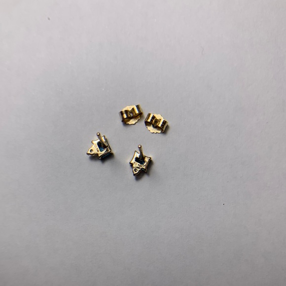 Mejuri Blue Topaz Duo Studs London Blue Topaz, Discontinued by Mejuri - Picture 5 of 6